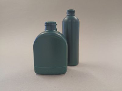 Bottles made in Oceanix Plastix HDPE from old fishing nets
